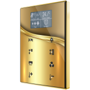 TMD Display One -  Емкостный комнатный контроллер KNX, золотая окантовка