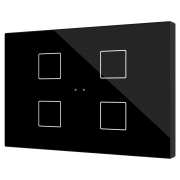 Flat XL, емкостной сенсорный переключатель с подсветкой из с датчиком приближения и плоским дизайном (9 мм) в формате XL, 4 кнопки, антрацит